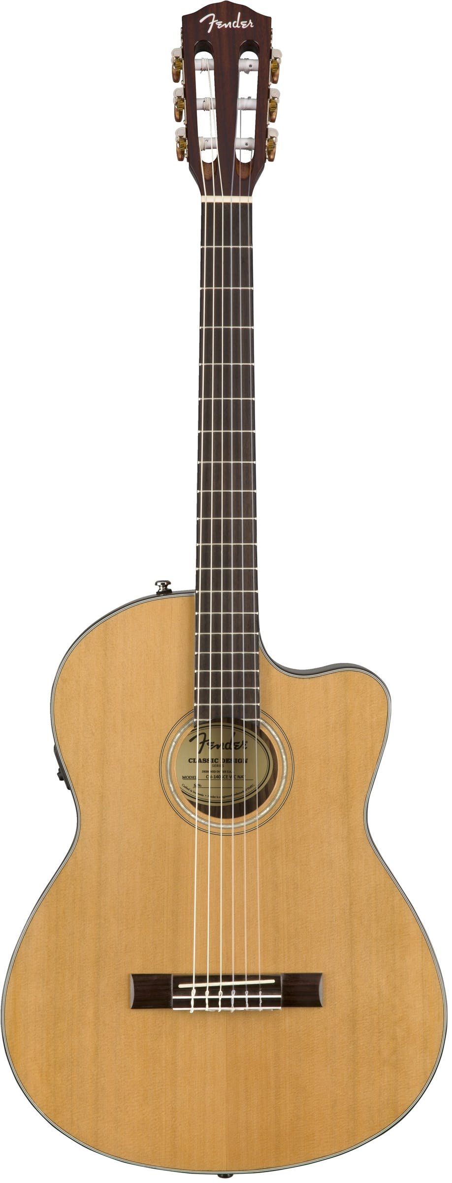Fender CN-140SCE Nylon-String Acoustic Guitar in Natural